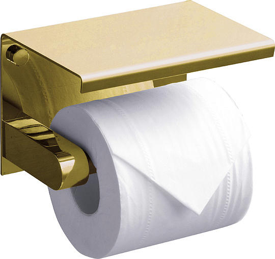 Держатель туалетной бумаги с полкой RUSH Edge (ED77141 Gold) - фото 1