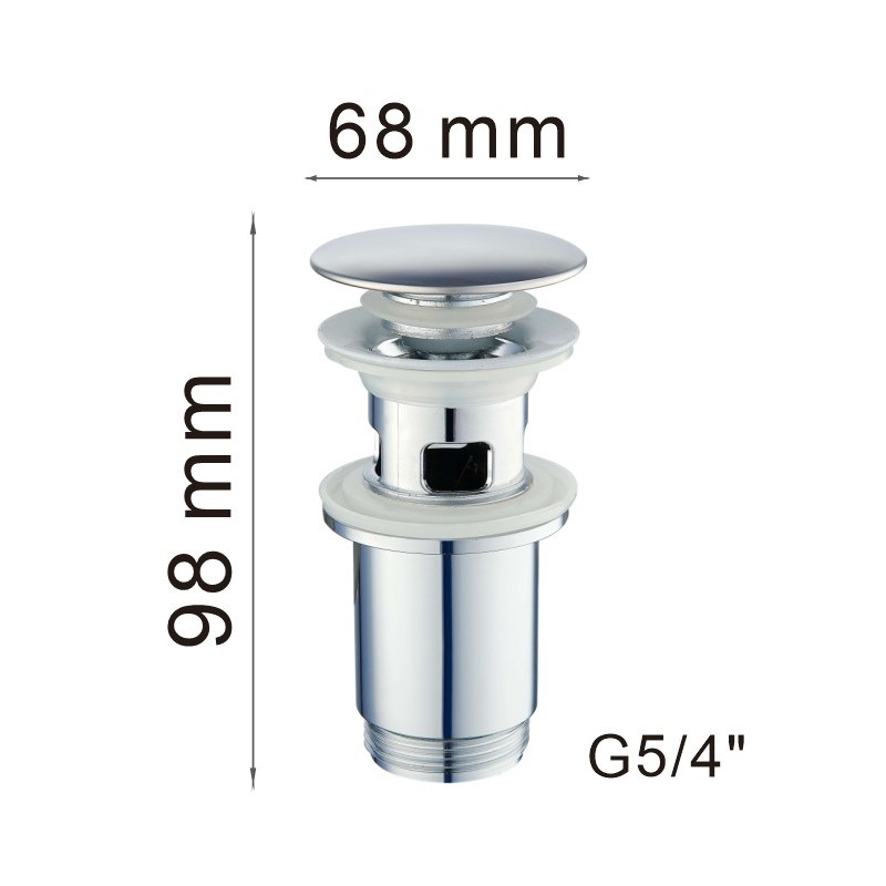 Донный клапан Haiba хром (HB65-3) - фото 2