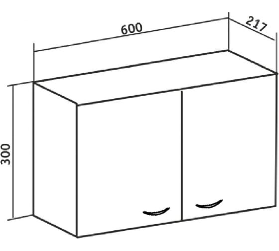 Шкаф навесной Runo  Рондо 60х30 (00000001089) - фото 3