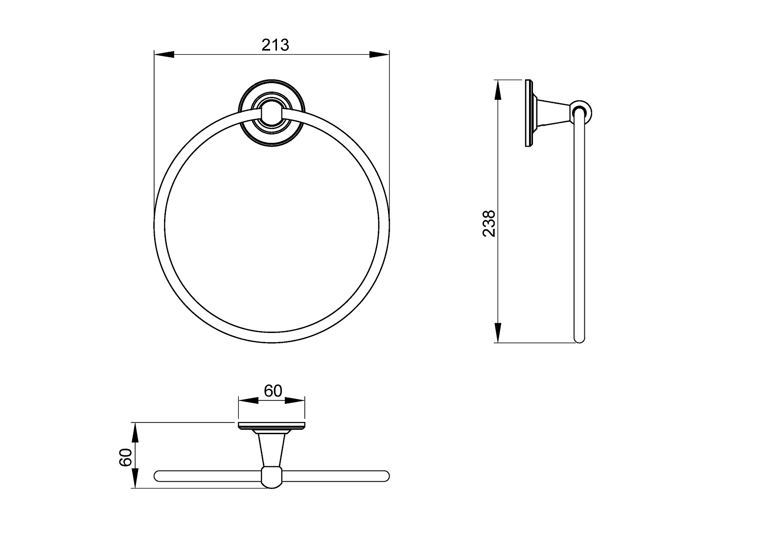 Полотенцедержатель кольцо Timo Nelson (150050/00) - фото 2