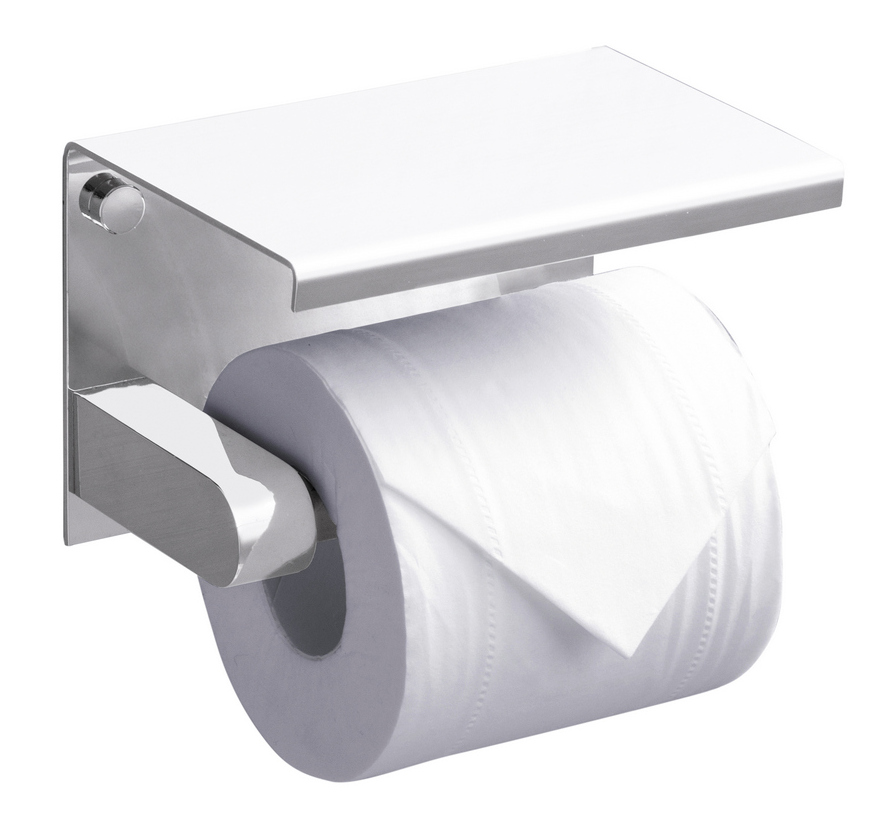 Держатель туалетной бумаги с полкой RUSH Edge (ED77141 White) - фото 1