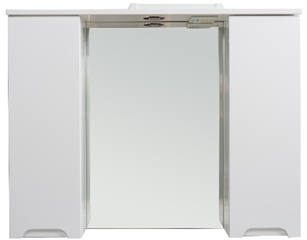 Зеркало RUSH со шкафчиками PIONEER 90 Белый глянец (PIM79290W) - фото 1